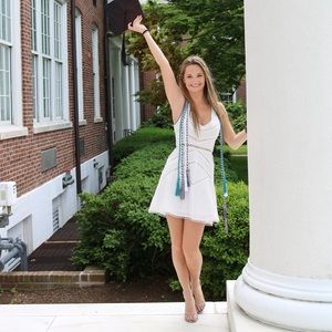 White Hello Molly Dress. Only worn twice fits small and extra small.
